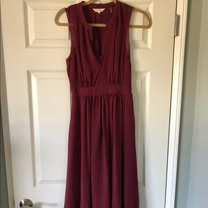 Rebecca Taylor Midi BURGUNDY Dress